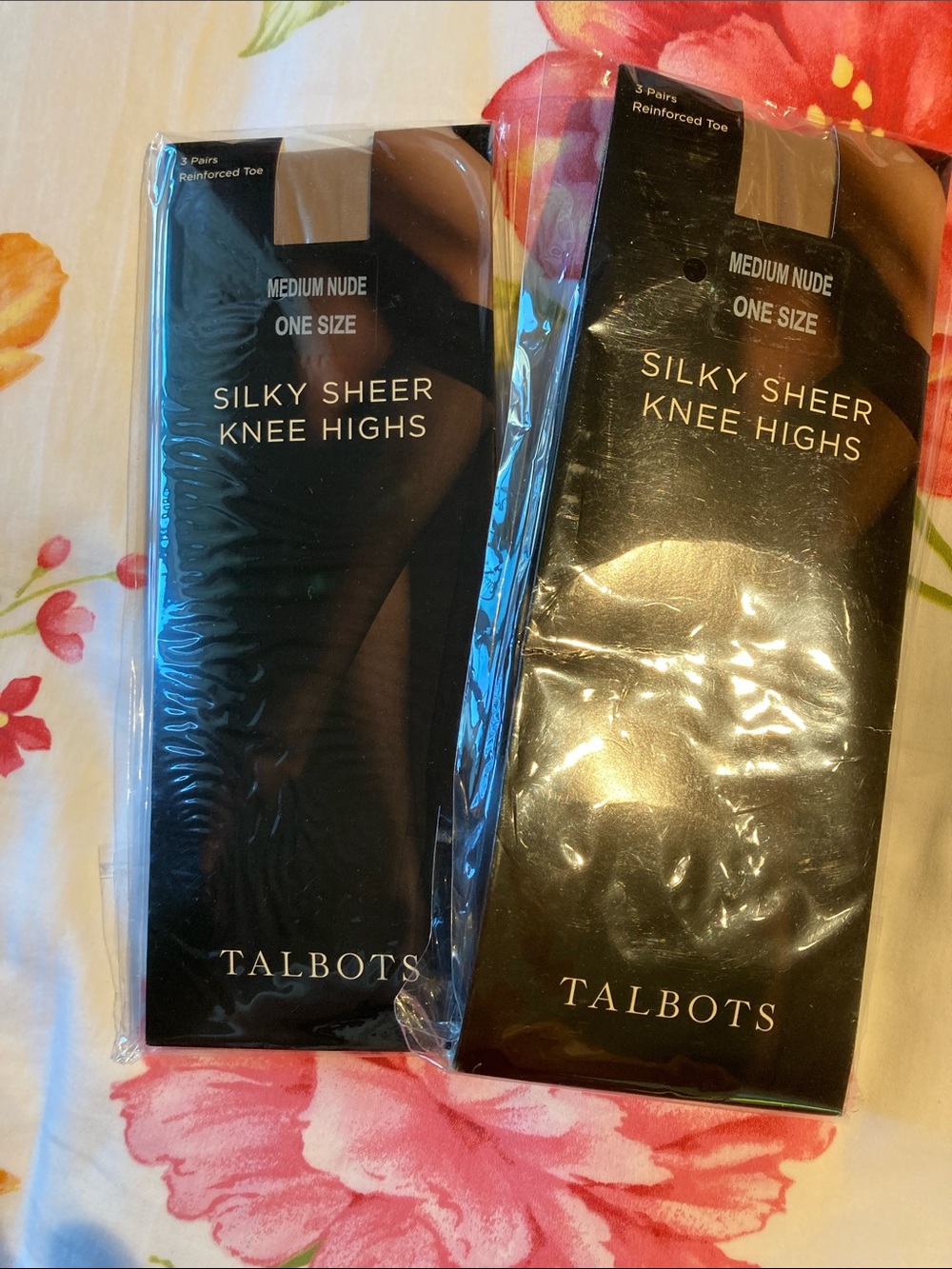Talbots Silky Sheer Knee Highs - Medium Nude (2 Packs)